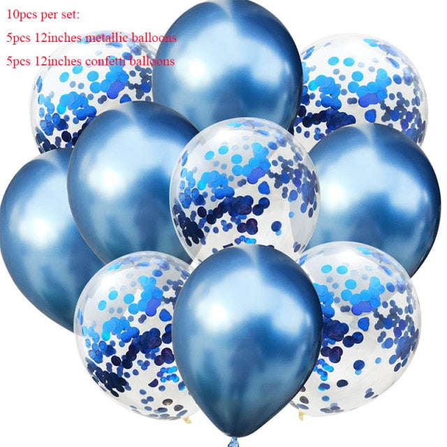 10pcs/lot Glitter Confetti Latex Balloons Romantic Wedding Decoration Baby Shower Birthday Party Decor Clear Air Balloons