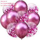 10pcs/lot Glitter Confetti Latex Balloons Romantic Wedding Decoration Baby Shower Birthday Party Decor Clear Air Balloons