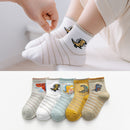 10Pcs/5Pairs Children Sock Breathable Sports Girls Boys Sokcs Unisex Cotton Stripe Chaussette Enfant Garcon Skarpetki Dla dzieci