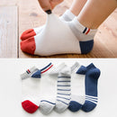 10Pcs/5Pairs Children Sock Breathable Sports Girls Boys Sokcs Unisex Cotton Stripe Chaussette Enfant Garcon Skarpetki Dla dzieci