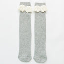 New Baby Girls Socks Angel Wing Toddlers Girl Long Soft Cotton Children Sock Solid Kids 0-8 Years Knee High Socks