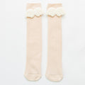 New Baby Girls Socks Angel Wing Toddlers Girl Long Soft Cotton Children Sock Solid Kids 0-8 Years Knee High Socks