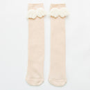 New Baby Girls Socks Angel Wing Toddlers Girl Long Soft Cotton Children Sock Solid Kids 0-8 Years Knee High Socks