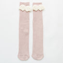 New Baby Girls Socks Angel Wing Toddlers Girl Long Soft Cotton Children Sock Solid Kids 0-8 Years Knee High Socks