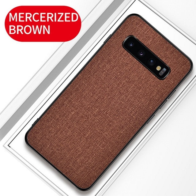 Fabric Cloth Case For Samsung Galaxy S10 5G Lite S21 S9 S8 Plus Note 20 Ultra S20 FE A51 A71 A21S A12 A52 A72 Slim Hard Cover