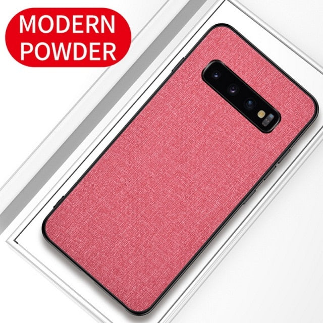 Fabric Cloth Case For Samsung Galaxy S10 5G Lite S21 S9 S8 Plus Note 20 Ultra S20 FE A51 A71 A21S A12 A52 A72 Slim Hard Cover