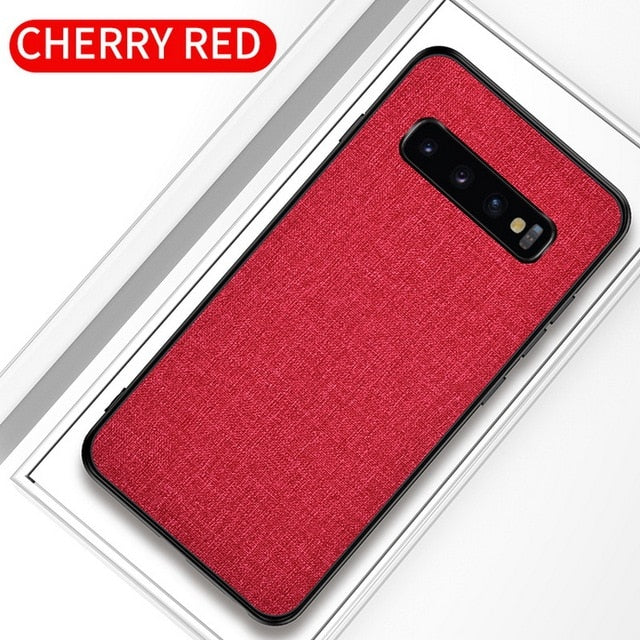 Fabric Cloth Case For Samsung Galaxy S10 5G Lite S21 S9 S8 Plus Note 20 Ultra S20 FE A51 A71 A21S A12 A52 A72 Slim Hard Cover
