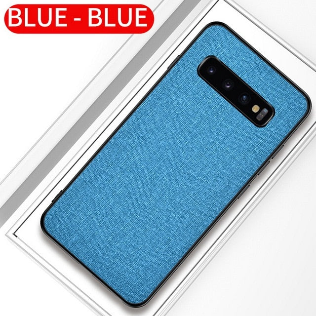 Fabric Cloth Case For Samsung Galaxy S10 5G Lite S21 S9 S8 Plus Note 20 Ultra S20 FE A51 A71 A21S A12 A52 A72 Slim Hard Cover