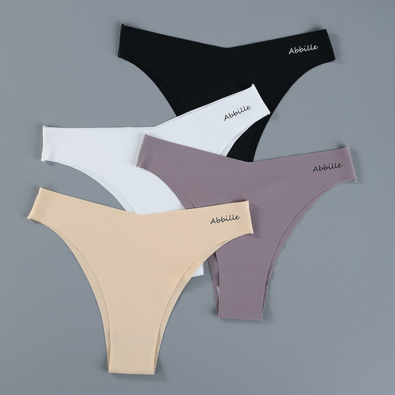 3PCS/Set Women Seamless Lingerie Female Thongs Sexy Underwear Woman Invisible Low-Rise Underpant Women's Panties Bikini Briefs