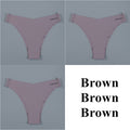 3PCS/Set Women Seamless Lingerie Female Thongs Sexy Underwear Woman Invisible Low-Rise Underpant Women's Panties Bikini Briefs