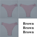 3PCS/Set Women Seamless Lingerie Female Thongs Sexy Underwear Woman Invisible Low-Rise Underpant Women's Panties Bikini Briefs