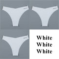 3PCS/Set Women Seamless Lingerie Female Thongs Sexy Underwear Woman Invisible Low-Rise Underpant Women's Panties Bikini Briefs