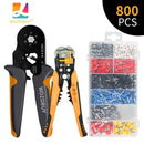 Multifunctional Wire Stripper Crimping Tool Kit - HSC8 6-6/6- 4A Pliers ,Self-Adjusting 8 Inch Cutter Crimper,For Tube Terminal