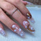 24pcs/set Long Stiletto Fake Nails Punk Snake Pattern Black White Matte False Nails Artificial Full Nail Tips Manicure Tools