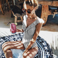 2021 Sexy One Piece Swimsuit Push Up Swimwear Women Striped Monokini Vintage Print Swimsuit Female Bodysuit Beach Bathing Suit