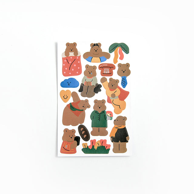 Mohamm 1Pc Animal Friends Series Stickers Decoration Scrapbooking Paper Creative Stationary School Supplies