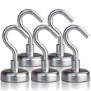 5pcs Steel Magnetic Hooks Powerful Hook Magnet Holder 10kg Suction Wall Hooks Holder Support Hardware Magnetic Holder