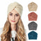 Women Autumn Winter Knot Bandana Turban Resuable Foldable Bonnet Hat Night Cap Sleep Head Cover Solid Color Headwrap Headscarf