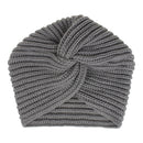 Women Autumn Winter Knot Bandana Turban Resuable Foldable Bonnet Hat Night Cap Sleep Head Cover Solid Color Headwrap Headscarf