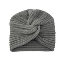 Women Autumn Winter Knot Bandana Turban Resuable Foldable Bonnet Hat Night Cap Sleep Head Cover Solid Color Headwrap Headscarf