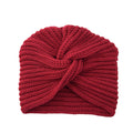 Women Autumn Winter Knot Bandana Turban Resuable Foldable Bonnet Hat Night Cap Sleep Head Cover Solid Color Headwrap Headscarf