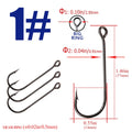 Fishing Hook With big eyes Ring 3packs 1-10# High Carbon Steel Barbed Fishhook Jig Hook Carp Fishing Lure Worm Hook Japan daiwa