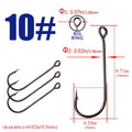 Fishing Hook With big eyes Ring 3packs 1-10# High Carbon Steel Barbed Fishhook Jig Hook Carp Fishing Lure Worm Hook Japan daiwa