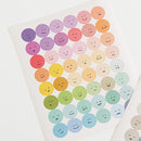 Mohamm 1Pc Ins Morandi Style Round Smile Sticker Sealed Notebook Hand Account School Supplies