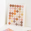 Mohamm 1Pc Ins Morandi Style Round Smile Sticker Sealed Notebook Hand Account School Supplies