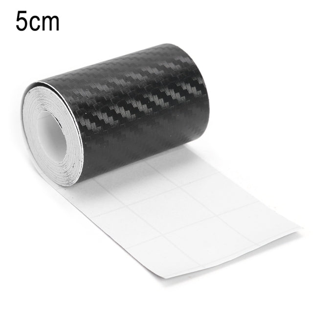 3D Carbon Carbon Fiber Car Sticker DIY Paste Protector Strip Door Sill Side Mirror Anti Scratch Tape Waterproof Protection Film