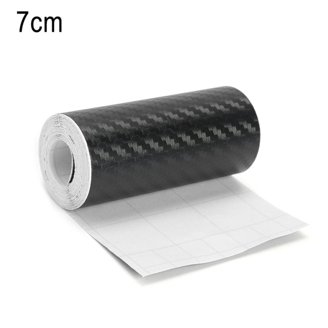 3D Carbon Carbon Fiber Car Sticker DIY Paste Protector Strip Door Sill Side Mirror Anti Scratch Tape Waterproof Protection Film