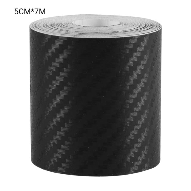 3D Carbon Carbon Fiber Car Sticker DIY Paste Protector Strip Door Sill Side Mirror Anti Scratch Tape Waterproof Protection Film