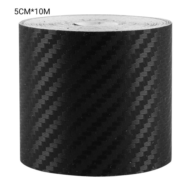 3D Carbon Carbon Fiber Car Sticker DIY Paste Protector Strip Door Sill Side Mirror Anti Scratch Tape Waterproof Protection Film