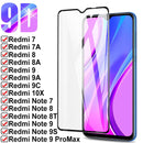 9D 9H Full Tempered Glass on the Redmi 7 7A 8 8A 9 9A 9C For Xiaomi Redmi Note 7 8 8T 9S 9 10X Pro Safety Protective Glass Case