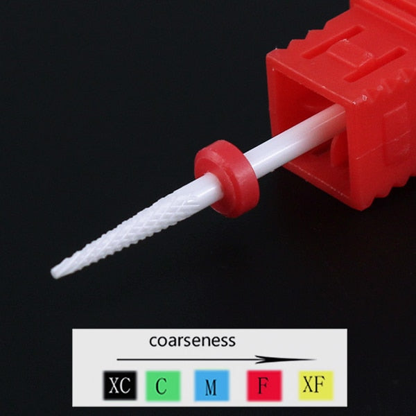 Ceramic Nail Drill Bit Milling Cutter for Electric Manicure Drill Bits Flame Corn Files for Pedicure Machine Polish Accessory