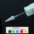 Ceramic Nail Drill Bit Milling Cutter for Electric Manicure Drill Bits Flame Corn Files for Pedicure Machine Polish Accessory