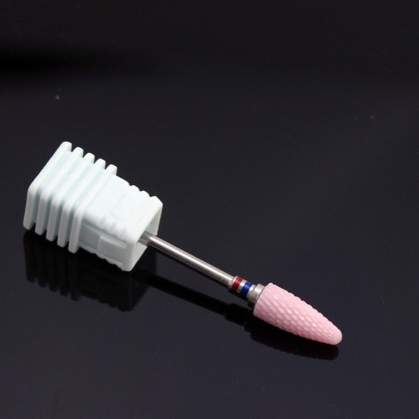 Ceramic Nail Drill Bit Milling Cutter for Electric Manicure Drill Bits Flame Corn Files for Pedicure Machine Polish Accessory