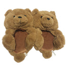Teddy Bear women christmas plush slippers Cartoon Cute Bear House Slipper Furry Faux Fur Slides Woman Furry Flip Flop Shoes
