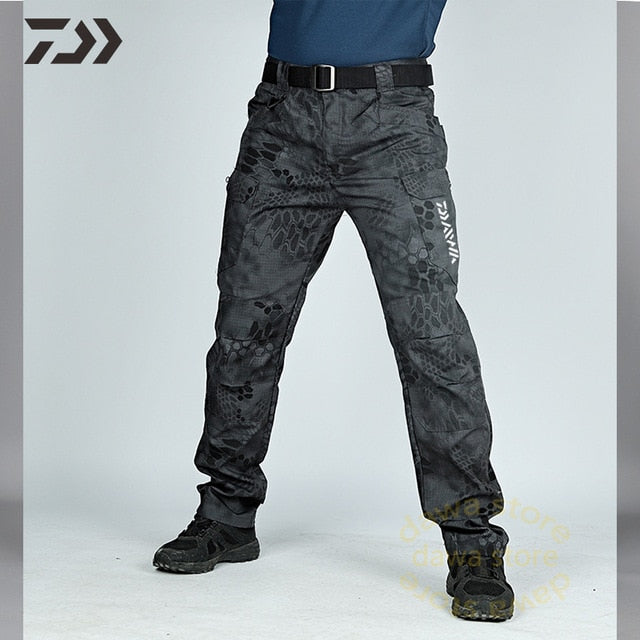 Fishing Pants Waterproof Fishing Clothes Hiking Multi-Pocket Durable Outdoor Hunting Men Pants Tactics Trousers Fishing Clothing