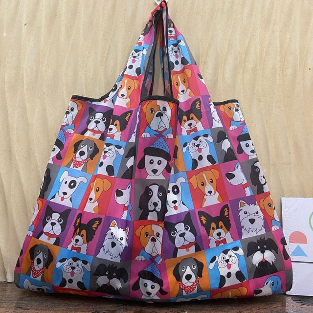 Heavy Bulk Foldable Shopping Bags Reusable Women's Handbags Shoulder Bags Grocery Bags Large 50 Pound Storage Bags