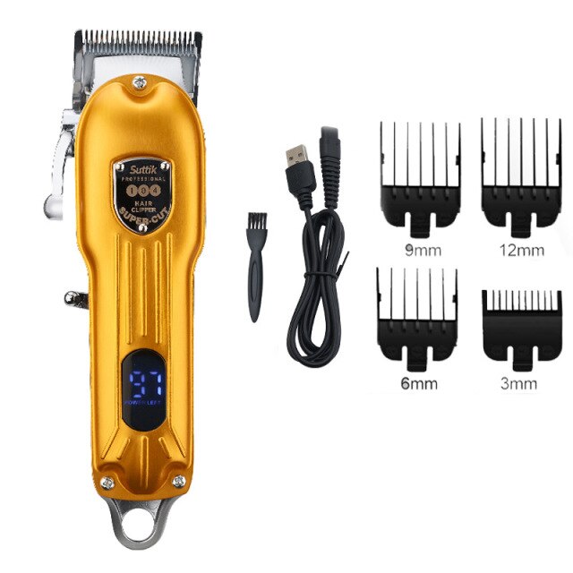USB Rechargeable Baldheaded Hair Clipper Electric hair trimmer Cordless Shaver Trimmer 0mm Men Hair Cutting Machine With Bag