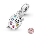 HOT SALE 925 Sterling Silver Colorful Coffee Ooke Series Beads Charms fit Original Pandora Bracelet Women Fashion DIY Jewelry