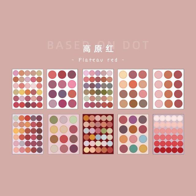 96 Pcs/set Circle Dot Diy Writeable Stickers Morandi Color Round Dot Stickers for Journal Planner Scrapbooking