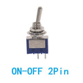 10PC/5PC Miniature Toggle Switch Single Pole Double Throw SPDT DPDT ON-OFF-ON ON-ON 120VAC 6A 1/4 Inch Mounting MTS-102 103 202