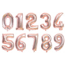 16/32/40 inch Big Size Rose Gold Sliver digital number Figure Foil balloons kids Adult Birthday Party Decoration Supplies Ballon
