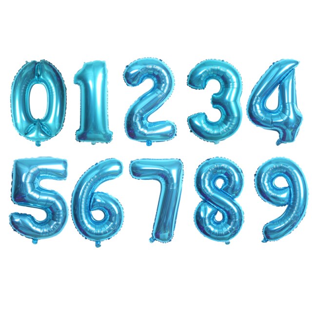 16/32/40 inch Big Size Rose Gold Sliver digital number Figure Foil balloons kids Adult Birthday Party Decoration Supplies Ballon