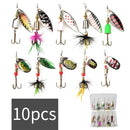 LUSHAZER fishing Metal spinner set 3g-7g Spoon Hard Bait Artificial Bait Metal Fishing Lure Bass sequins spinner for bass carp