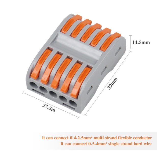 10/30/50/100 pcs Electrical Wire Connector Push-in Terminal Block Universal Fast Wiring Cable Connectors For Cable Connection