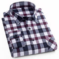 2021 Spring Autumn Plaid Shirt Men Cotton New Male Casual Long Sleeve Shirt  High Quality  Man Clothes