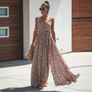 Jastie Women Summer Dress Floral Print Maxi Dresses Bohemian Hippie Beach Long Dress Women's Clothing 2021 vestidos de verano